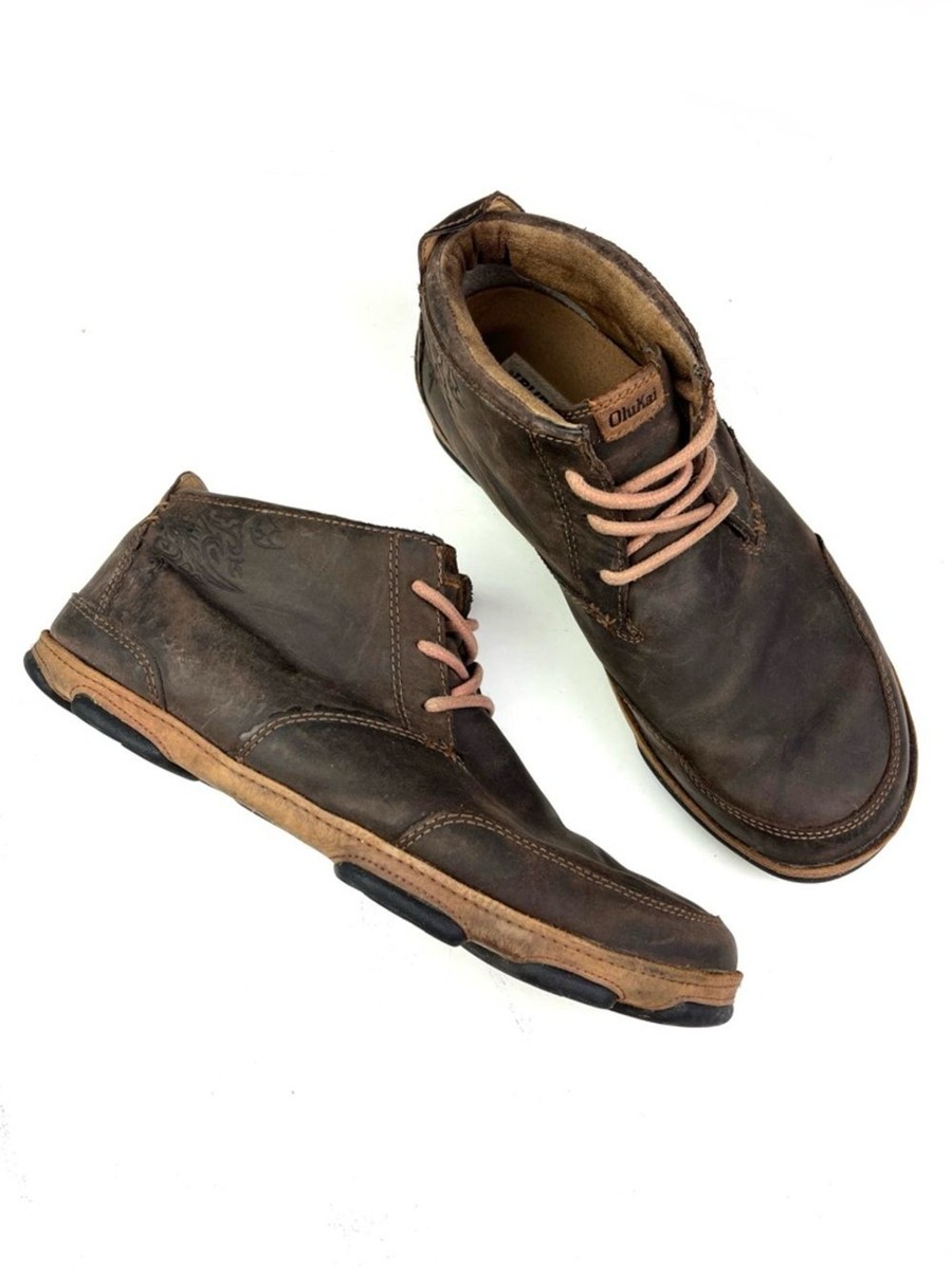 Olukai Kamuela Brown Leather Chukka Boots size 10.5 | eBay