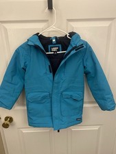 Land  s End M Youth 5-6 Teal Parka Winter Coat Jacket