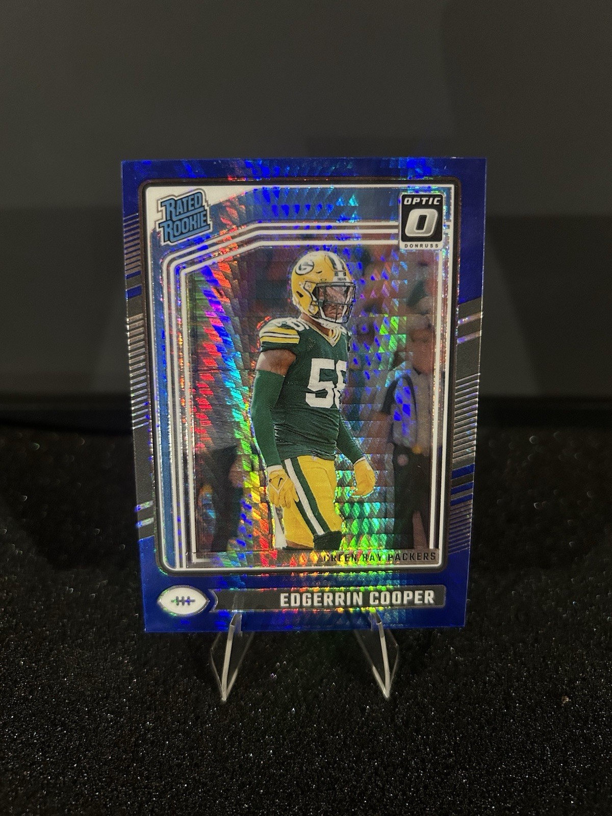 2024 Panini Donruss Optic - Rated  Edgerrin Cooper #231 Blue Hyper Prizm (RC)