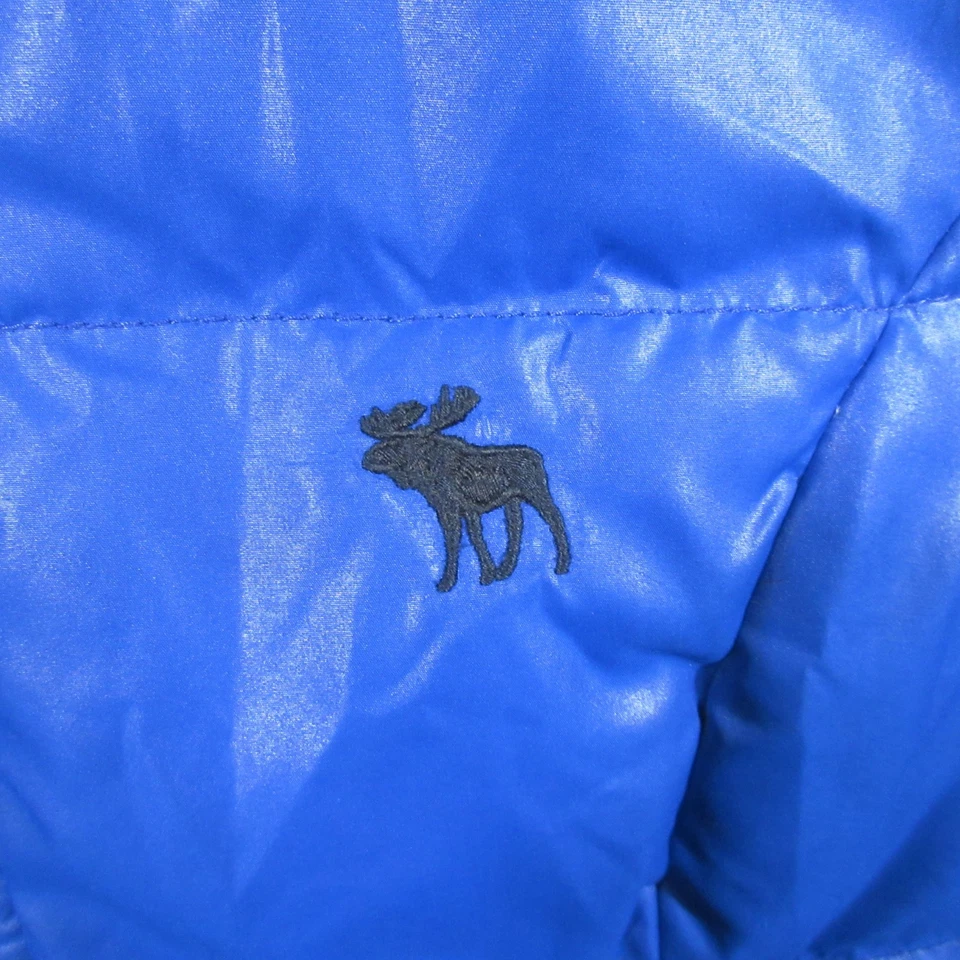 Abercrombie & Fitch Hooded Down Puffer Jacket Women’s Medium Blue Warm Winter - Image 4 of 4