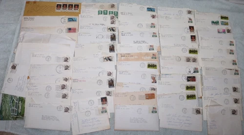 VINTAGE 1960'S-70'S LOT OF 60+ CORRESPONDENCE LETTERS SPEONK TO FREDONIA NY