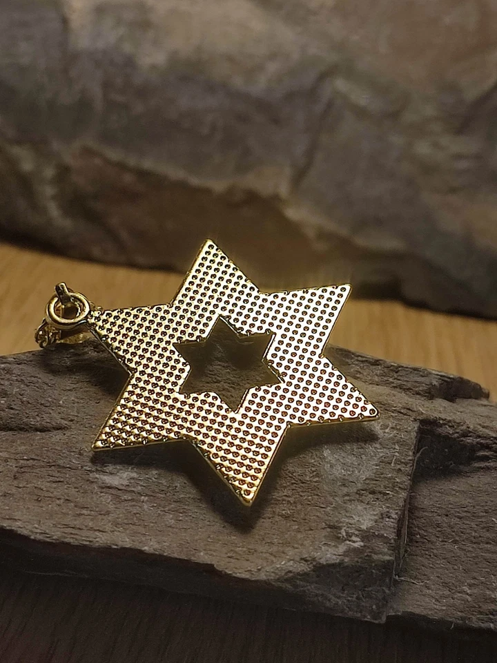 Israel Davidstern Jüdische Halskette in Gold Glaube Synagoge Gebet Jerusalem - Bild 4 von 4