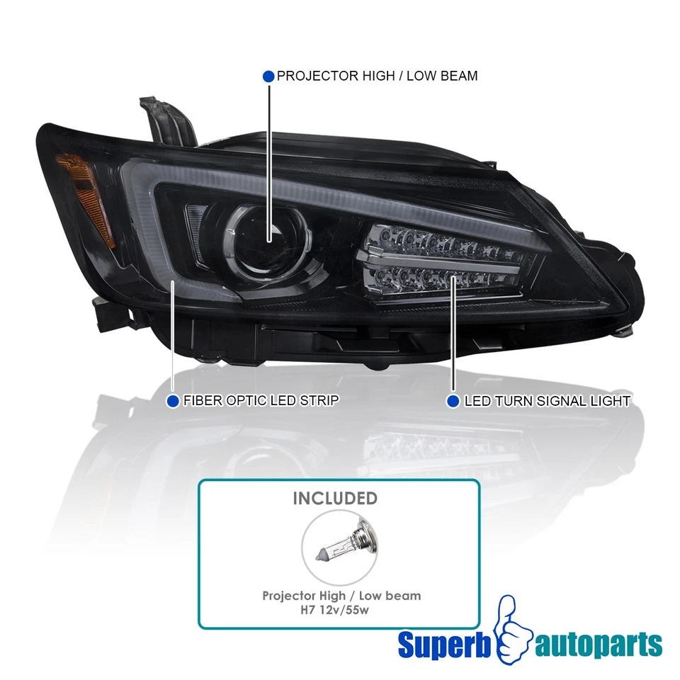 Fits 2011-2013 Scion tC Black Smoke Projector Headlights LED Signal Strip 11-13 Foto 3 de 4