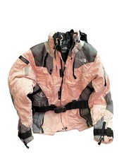 North Face Steep Tech Jacket Womens Medium Pink Belted Ski Snow Outdoor Coat