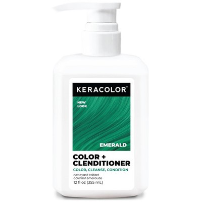 Keracolor Color + Clenditioner, Semi-Permanent 12 Fl Oz (Pack of 1), Emerald