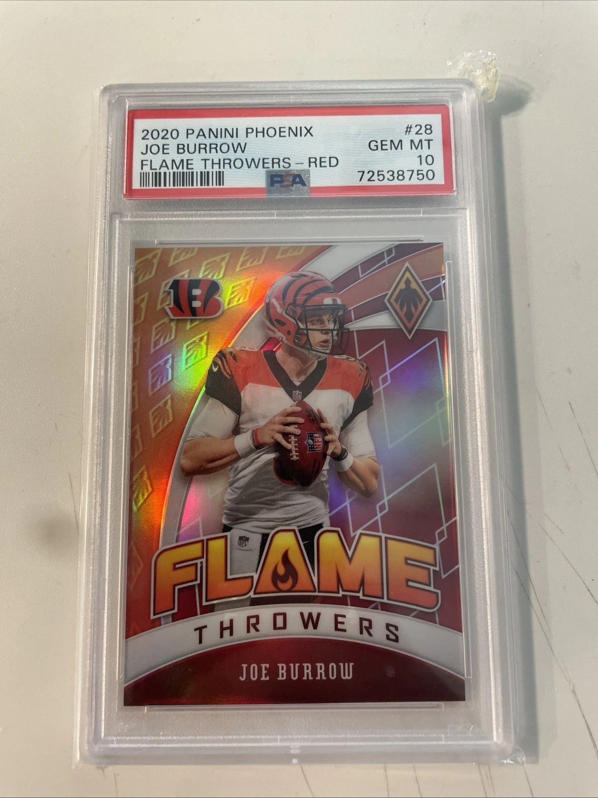 Joe Burrow Panini Phoenix Flame Throwers #28 Red