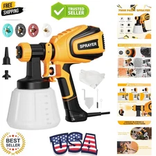 Paint Sprayer, 700W HVLP Spray Gun with Cleaning & Blowing Joints, 4 Nozzles ...