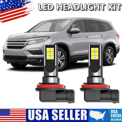 For Honda Pilot 2006-2018 LED Fog Driving Light H11 6500K 36W White Bright Bulbs