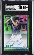 2019 TOPPS CHROME ROOKIE GREEN /99 AUTO 10 #RA-AR AUSTIN RILEY RC SGC 10 AUTO 10