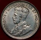 🇨🇦 Uncirculated 1936 King George V  25 Cents Silver Coin Canada