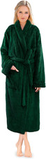 Premium Womens Plush Soft Robe Fluffy, Warm, Fleece Sherpa Shaggy Bathrobe