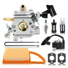Carburetor Ignition Coil Air Filter kit For Stihl BR600 BR700 BR500 BR550 Blower