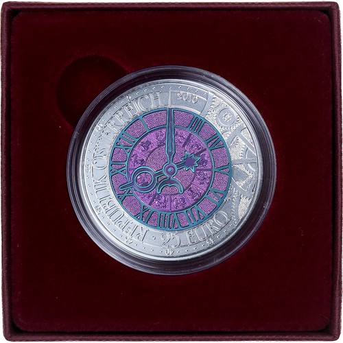 [#1274936] Oostenrijk, 25 Euro, Time, 2016, Vienna, Bi-Metallic, FDC - Afbeelding 2 van 2