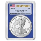 2024-S $1 1-oz Proof American Silver Eagle PCGS PR70DCAM FS Flag Label Blue