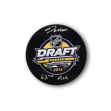 Joseph Woll Autographed 2016 NHL Draft Hockey Puck Inscribed 62nd Pick