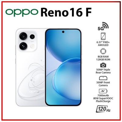 (New)OPPO Reno16 F 5G 8GB+128GB WHITE Dual SIM Unlocked Android Mobile Phone AU