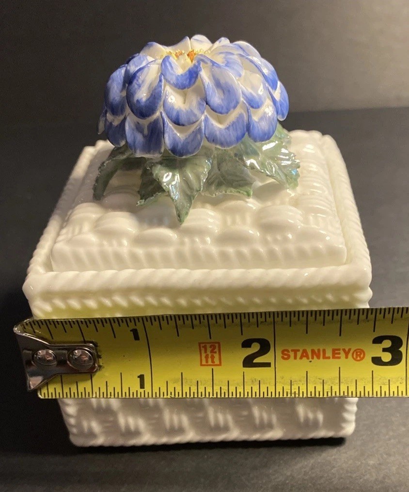 TIFFANY & Co. Ceramic Trinket Box 3.25” Tall by Sybil Connolly