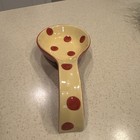 Gail Pittman Southern Living At Home Large Spoon Rest, Yellow/Red Polka Dots — photo 2