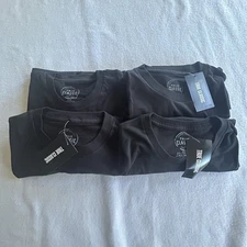 True Classic Men’s 4 Pack Of Shirts Black Size Medium Crew Neck Short Sleeves