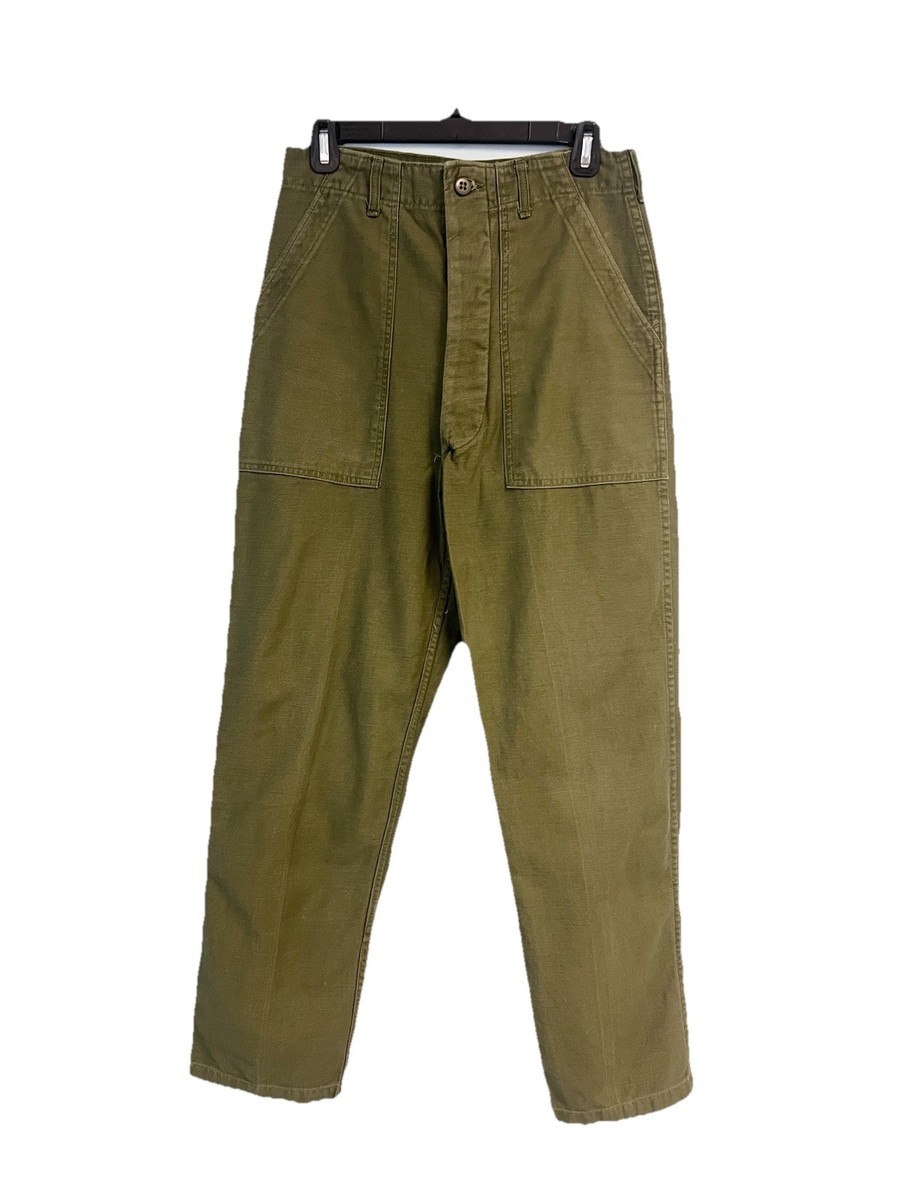 Vintage 60s Vietnam OG-107 Baker Pants Type 1 Sateen US Army
