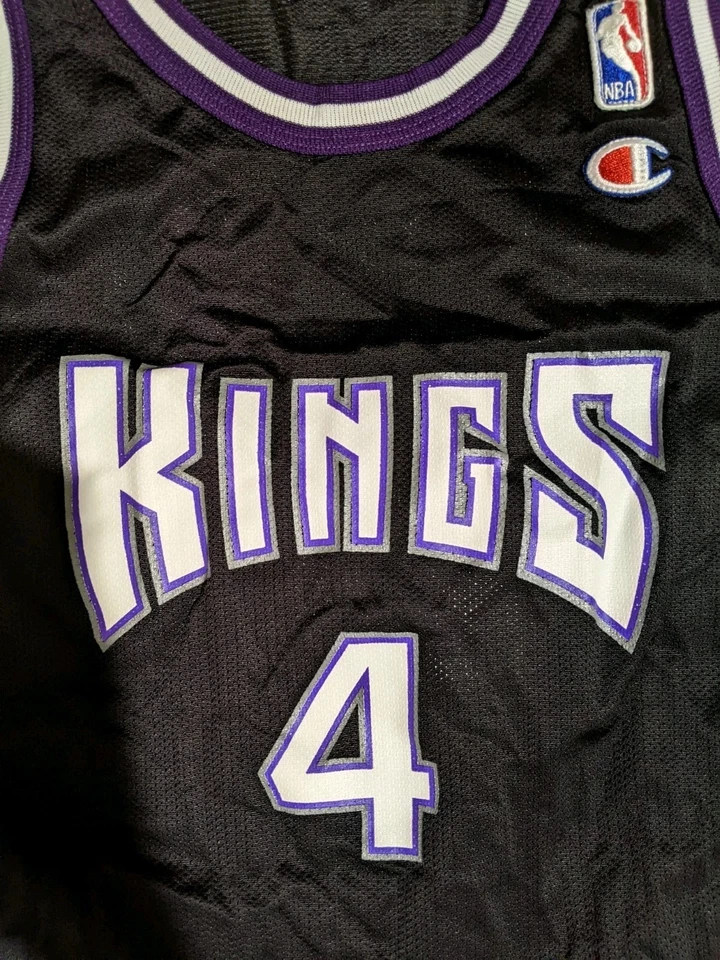 VTG Champion Sacramento Kings Chris Webber Black Jersey Youth Kids Medium 10-12  - Image 2 of 4