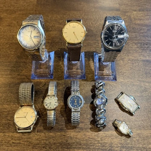 Vintage Seiko Bulova & Other Brands - Watch Lot-Not Working