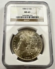 1884-O $1 Morgan Dollar NGC MS63 New Orleans 90% Silver US Coin