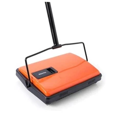 Manual Carpet Sweeper for Pet Hair - Dual Brush Floor Sweeper, Lightweight 