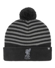 LIVERPOOL FC STRIPE BOBBLE KNITTED HAT ADULT - FOOTBALL GIFT, LFC, WINTER, XMAS