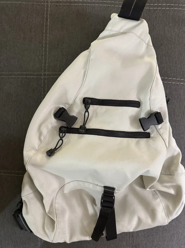 Mochila Bandolera Gap Off-White, Vintage Años 90/Y2k Foto 3 de 4