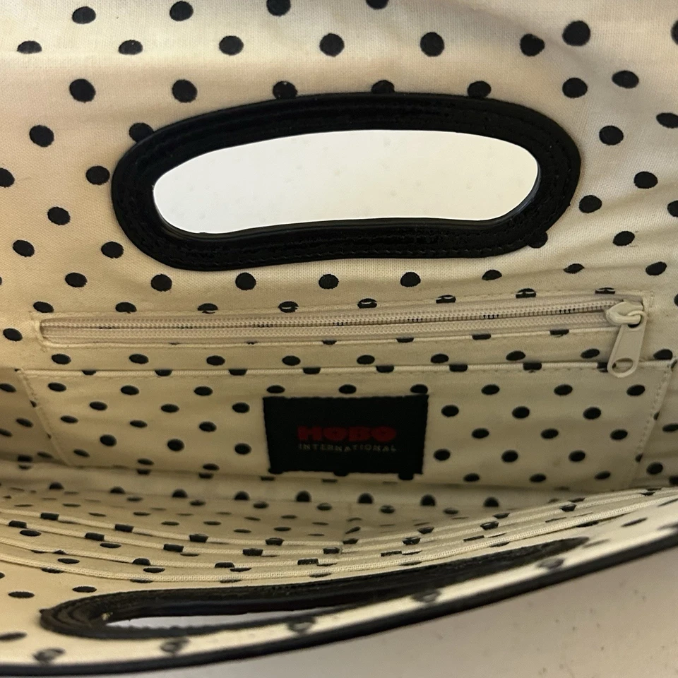 Hobo The Ace застежки черный патент застежки средний Дамская сумка сумочка органайзер карманы - Изображение 3 из 4