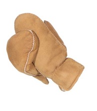 Damen Handschuhe Fäustlinge aus Lammfell mit Gummizug Lammfellhandschuh