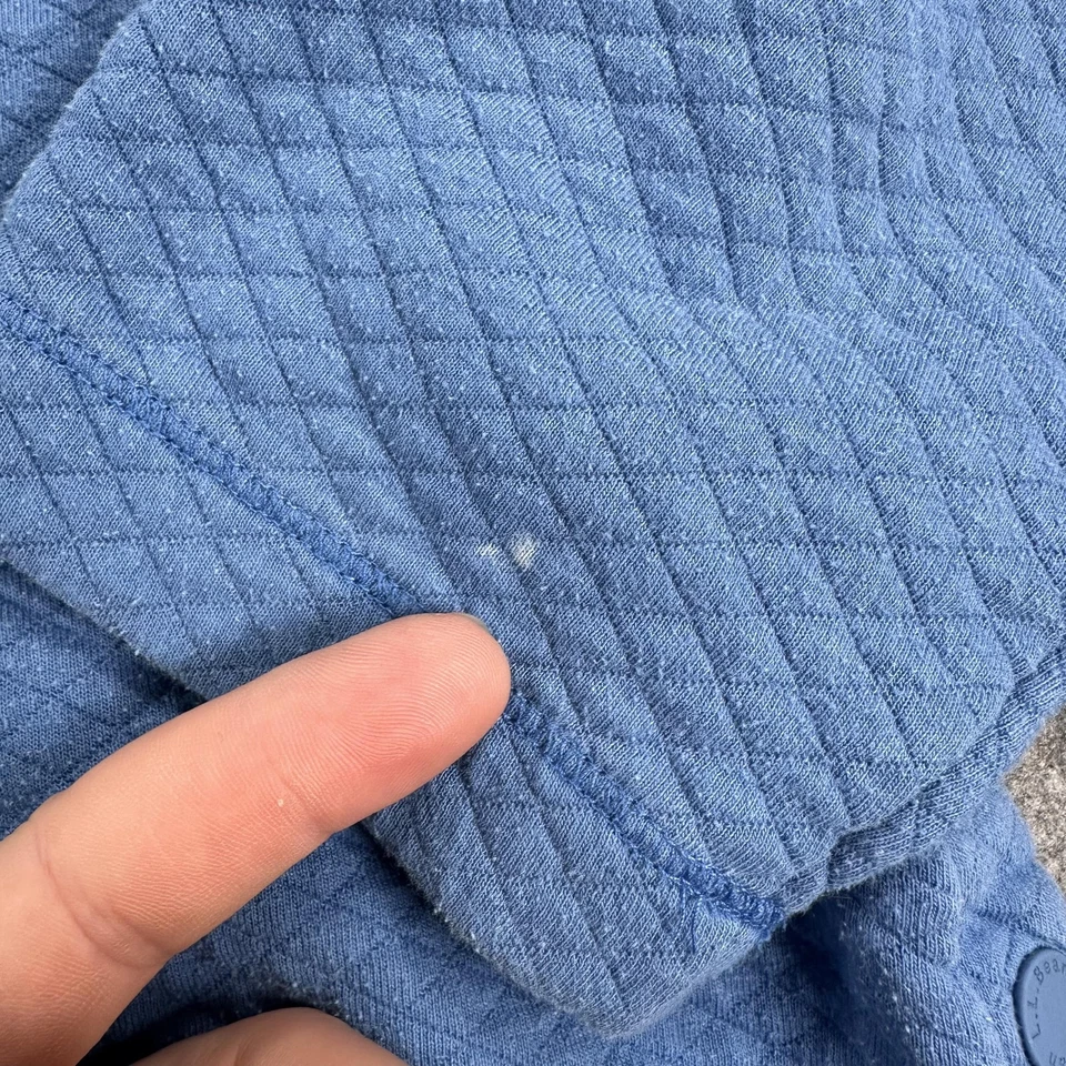 LL Bean толстовка женщин 2 X плюс синий выстеганный Snap стороне воронка шеи пуловер - Изображение 3 из 4