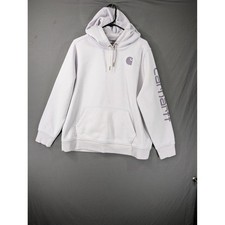 Carhartt Girls XL 16-18 Relaxed Fit Logo Hoodie Lavender Purple