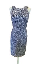 Adrianna Papell $148 Sleeveless Dress Sz 12/14 Career Office Navy Stretch  *Read