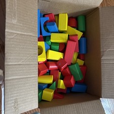 Melissa  Doug Wooden Building Blocks, 100-Piece Set of Sorting  Stacking Toys