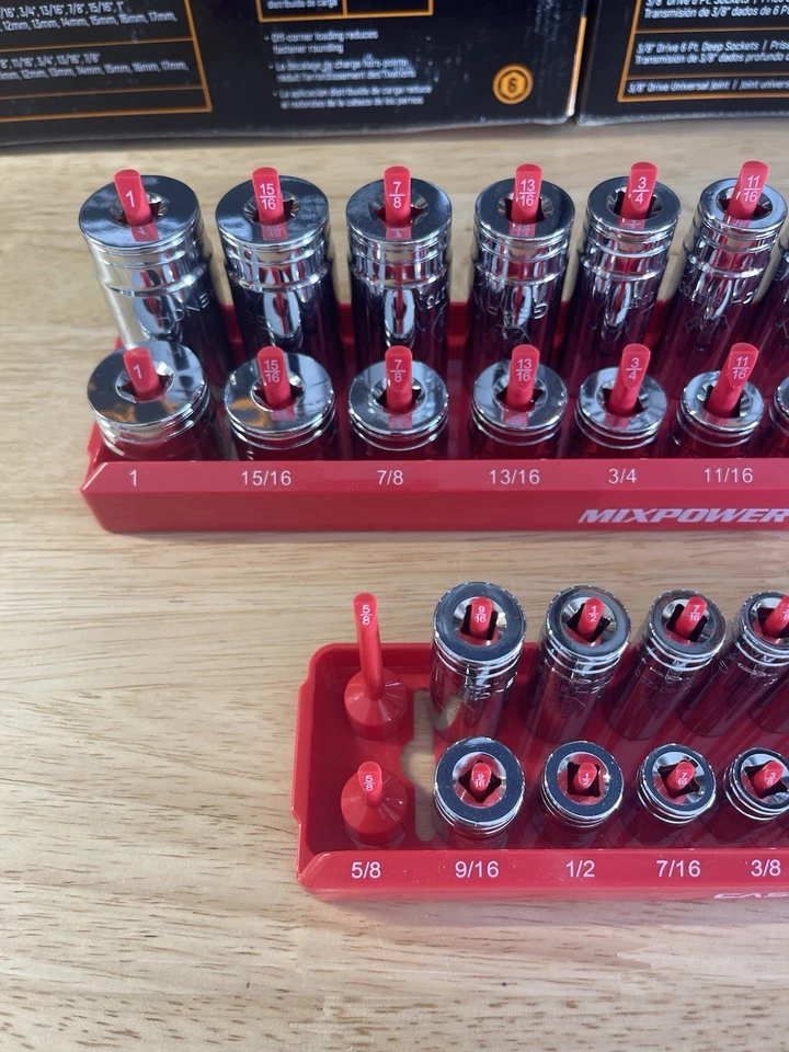 GearWrench 3/8" & 1/4” Dr SAE 6pt Shallow Deep Sockets 80303 80305 80553 80555 - Image 4 of 4