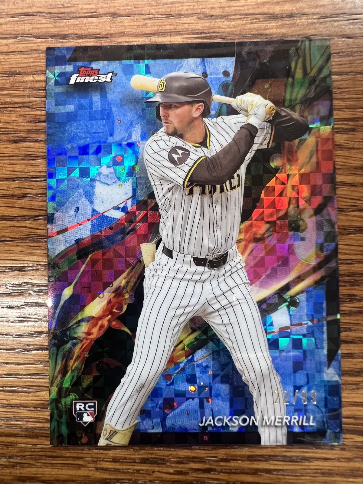 2024 Finest #96 Jackson Merrill Blue Checkerboard Refractors #/99