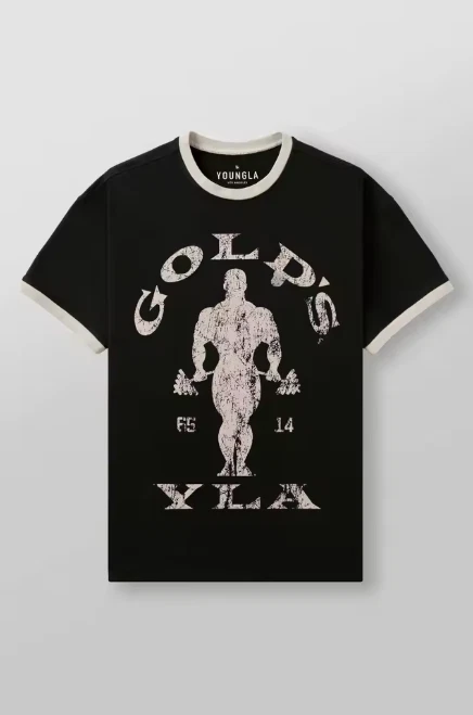 "GOLD'S" Gym Tee | Old School Graphic T-Shirt | Cotton, Mens, Workout, Lifting