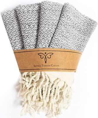 SMYRNA TÜRKISCHE BAUMWOLLE Küchen Geschirrtücher 4er Pack 100% natürliche Baumwolle 30x66cm