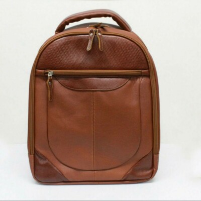 Real genuine leather backpack bag briefcase laptop for man and women