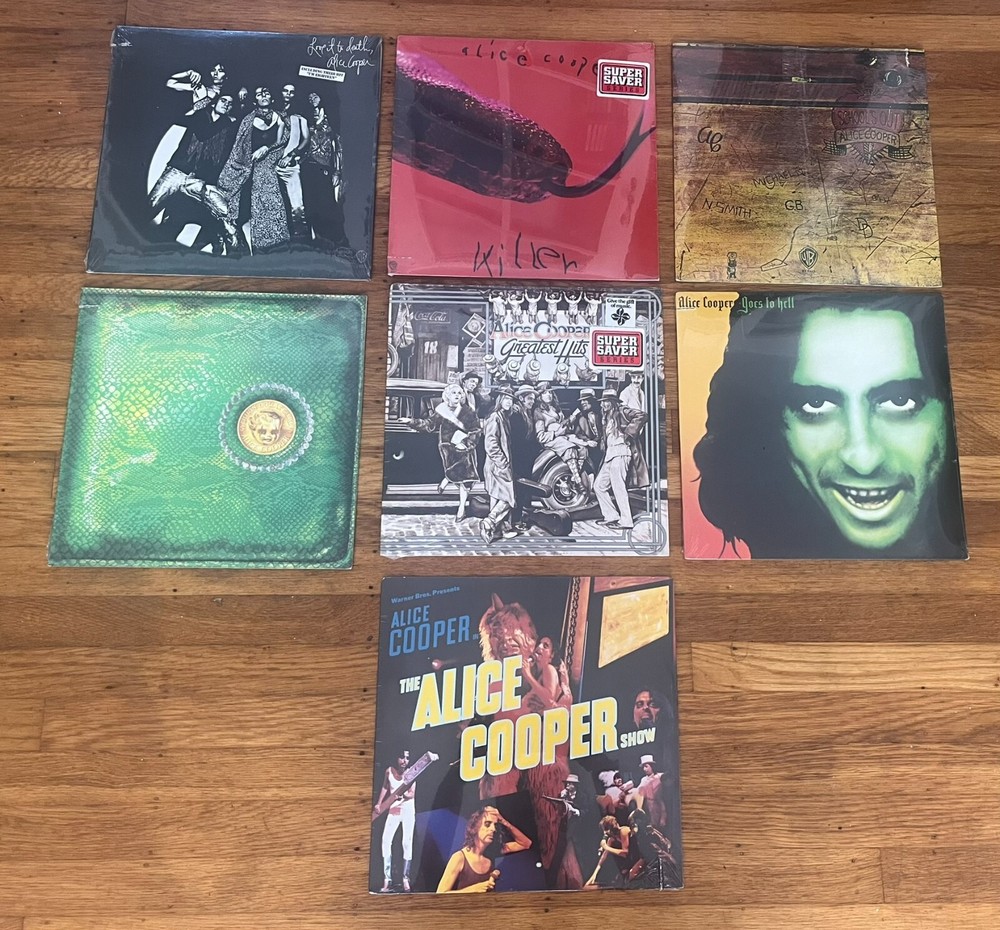 7 SEALED Alice Cooper LPs 80s Repress Killer Love It to Death