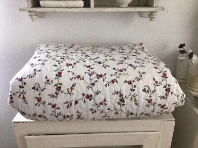 Tagesdecke Plaid Blumenmuster Shabby Vintage Country Garten Überwurf Brocante