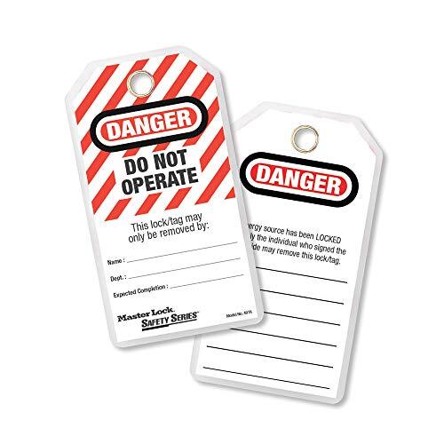 Master Lock Heavy Duty Inglese/Francese"Danger - Do Not Operate",12 cm di altezz