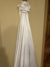 Gorgeous Long Silk Detachable Train Bow Ivory For Wedding Dress
