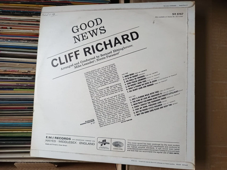 LP Album 33T - Cliff Richard – Good News  pop rock  UK 1967 mono EX/EX - Photo 2/4