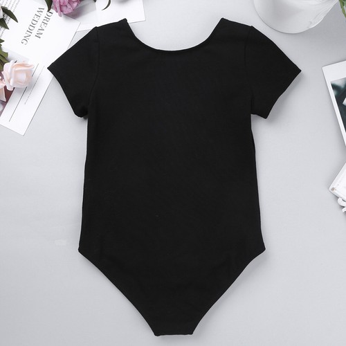 Girl Short Sleeves Ballet Dress Dance Gymnastics Leotard Chiffon Skirt Outfit - Picture 12 of 69