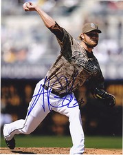 ANDREW CASHNER   SAN DIEGO PADRES    ACTION SIGNED 8x10