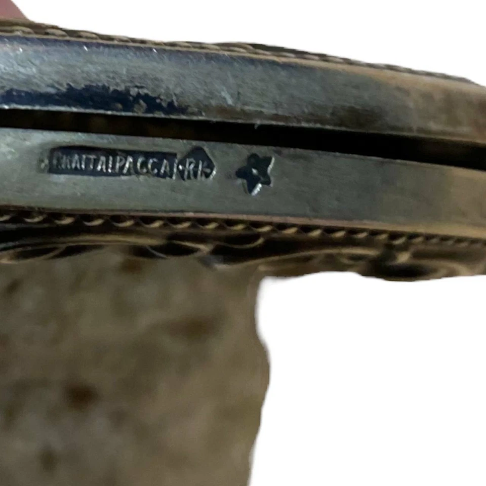 Retro clutch Bag silver plated 1900s Vintage women's Kraftalpacca handmade - Image 4 of 4