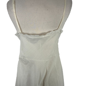 Vintage Philmade Lace Trim Full Slip Nightgown Women's Size 38 Tricot White USA